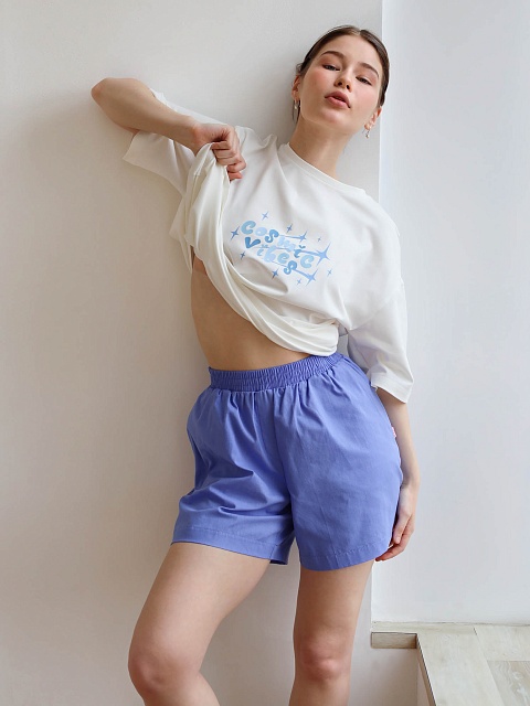 Комплект пижамный "Cosmic vibes" футболка и шорты в Подольске